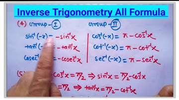 Inverse Trigonometric Functions All Formula class 12 | inverse Trigonometry formulas | ITF formulas