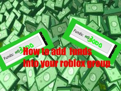 How To Add Funds Into Your Roblox Group Youtube