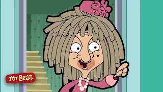 mr bean disguises himself as mrs wicket mr bean animated