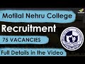 Motilal Nehru College Recruitment 2023 Notification | Assistant Professor | Application Form
