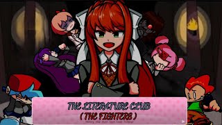 The Club Literature ❤️ ( The fighters But Just Monika, Just monika, Just Monika, Just... ) FNF-Cover