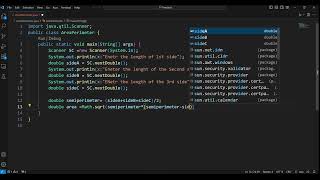 Area And Perimeter of Triangle in Java