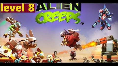 Alien Creeps TD level 8 GAMEPLAY