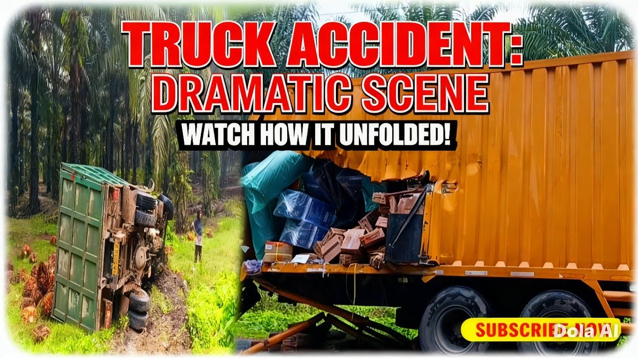 TRUCK ACCIDENT:DRAMATIC SCENE WATCH HOW IT UNFOLDED!
