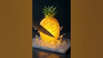 The Most Satisfying Crystal Cutting You’ll Ever See | Glowing Pineapple Shatters Like Glass.