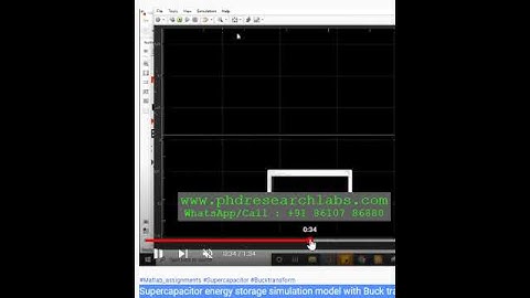 Supercapacitor energy storage simulation model with Buck transform
