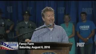 Rand Paul Attacks Hillary Clinton and Jim Gray | Fancy Farm 2016