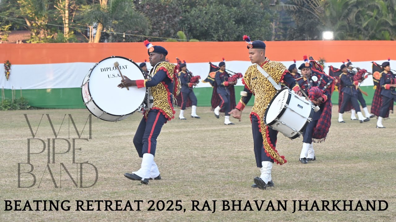 Beating Retreat 2025 Raj Bhawan Jharkhand || Instructor Ankit Burman 