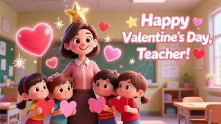 Our Teacher Is Our Valentine ❤️👩‍🏫 | A Love Song by Kids| Soothing Lullaby for Kids & Toddlers 💝🎵