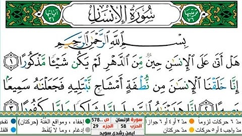 سورة الانسان الشيخ أيمن سويد Surah Al-Insan Sheikh Ayman Suwaid
