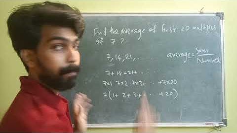 average of first 20 multiples of 7