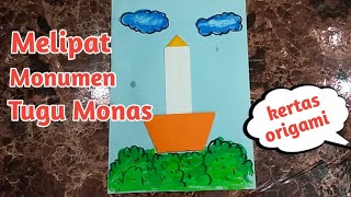 Ide Kegiatan!! Melipat Monumen Tugu Monas !! Kertas Origami screenshot 2