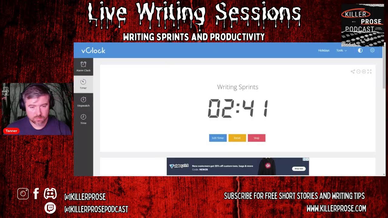 Live Writing Session 10 Minute Sprints