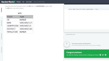 Query the names of all the Japanese cities in the CITY table HackerRank| Day 50 SQL