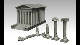 Work in progress: Roman temple and pillars kit