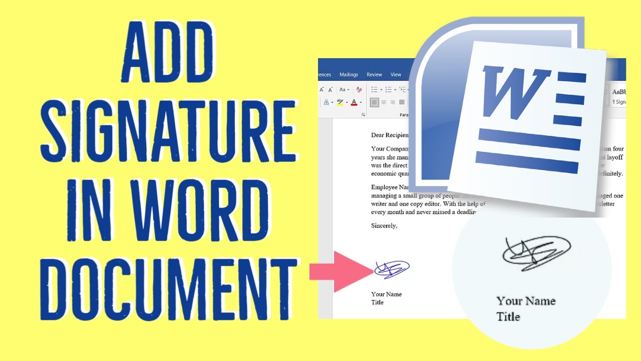 how to make signature in word