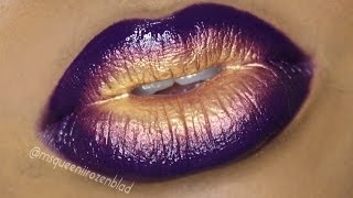 Bold Lips - Ombre Lip Tutorial -Purple And D - Queenii Rozenblad