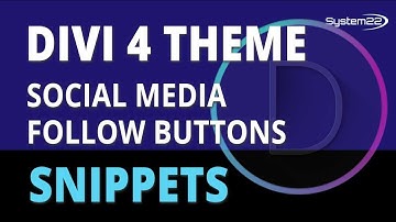 Divi 4 Social Media Follow Buttons 👈