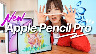 Introducing the New Apple Pencil Pro! The Tilt Based Drawing Function is Amazing