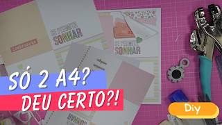 Layout de SCRAPBOOK 20x20: COMO FAZER com apenas 2 folhas A4!
