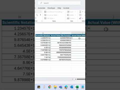 Convert Scientific Number to Normal Number #shorts #exceltutorial #excel