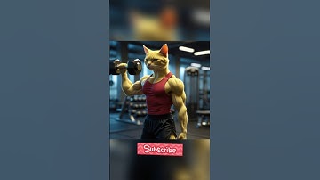 😹 Cat vs Dumbbells – The Struggle Begins 💪 #shorts #aicat #gym.