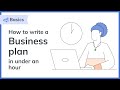 How to Write a Business Plan in Under an Hour | Bplans
