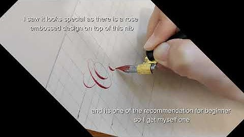 ASMR, Copperplate calligraphy practice - Alphabet O {Brause 76 Rose Nib)