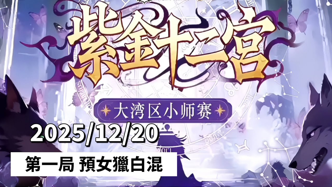 大湾区小师赛 251220 第一局 预女猎白混 狼人杀游戏