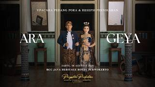 UPACARA PEDANG PORA & RESEPSI PERNIKAHAN - ARA & GEYA | LIVE STREAMING PENGANTIN PRODUCTION