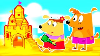 Has Fun Playtime | Safety Cartoons For Kids | Dog Family