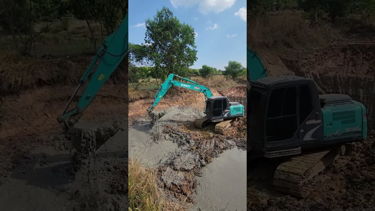 ขุดไปด้วยเล่นโคลนไปด้วยแน่นอนมาก