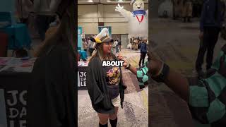 Captain Pikachu 👩‍✈️ #animecon #pokemon #interview #shorts