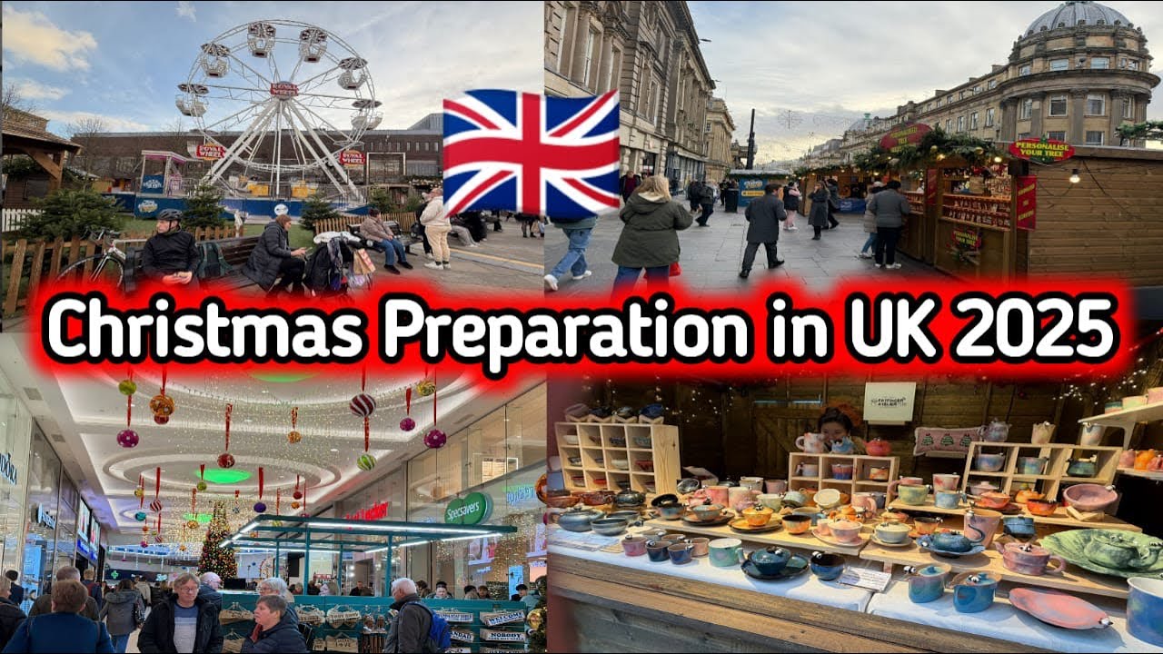 Newcastle Christmas UK  Preparation 2025 | Long Video Vlog of UK Christmas 2025