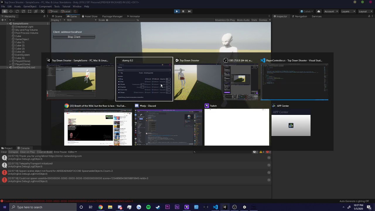 Unity Mirror Server Authoritative Movement Example - YouTube