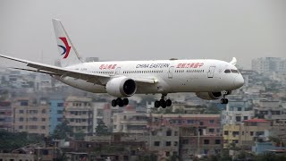 China Eastern 787 Dramatic Go Around with ATC Audio