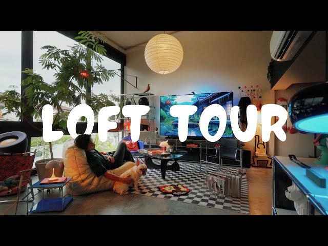 My Loft Apartment Tour | high ceiling, mid century and cosy class=