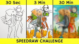 : Drawing ITALIAN BRAINROT FINAL BOSS in 30 sec, 3 min, and 30 min | Italian Brainrot | Fendraw