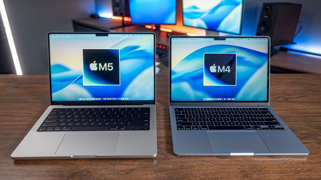 Apple M5 Macbook Pro против MacBook Air: реальные тесты и сравнение