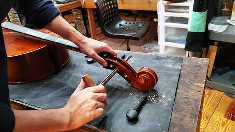 [Violin Repair]  how to install geared pegs on the cello