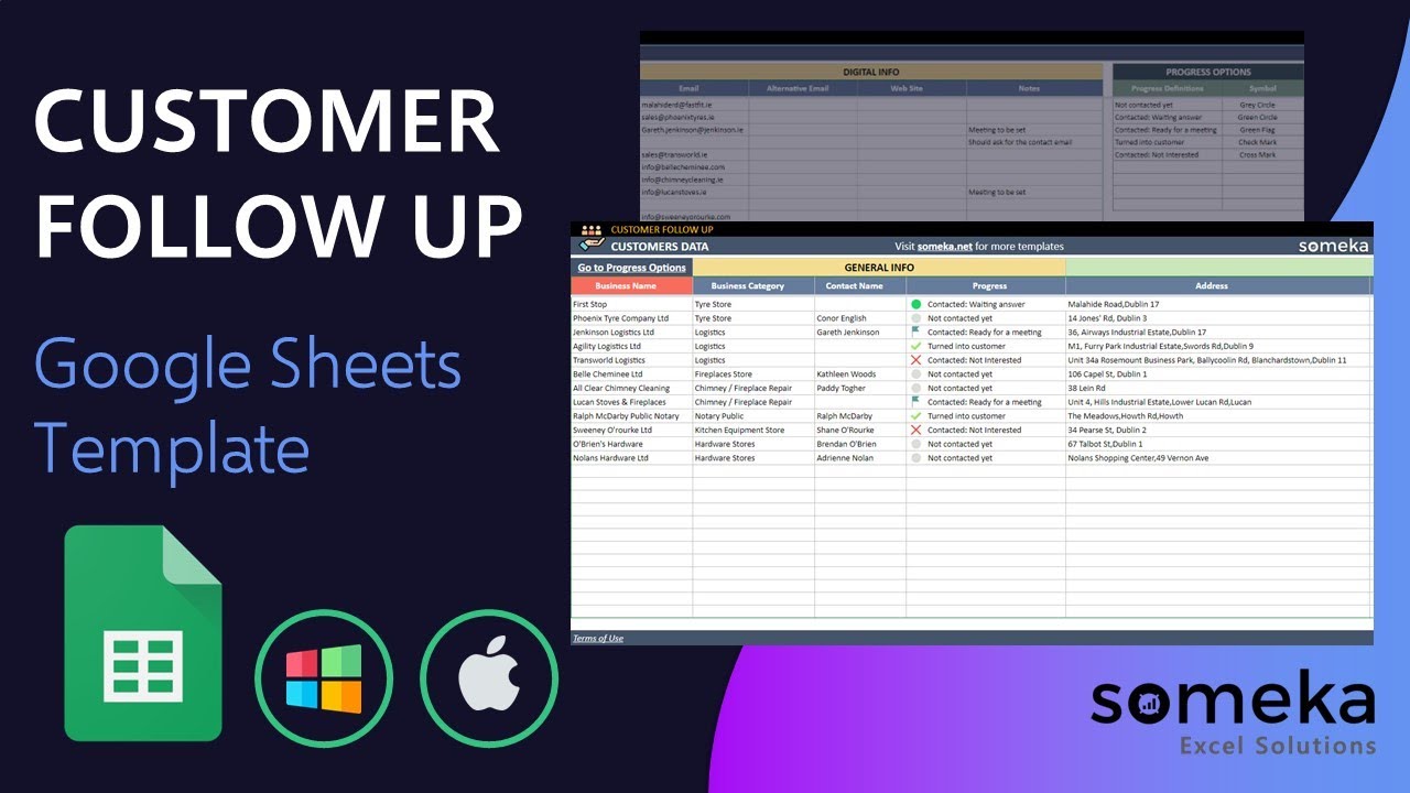 Client Tracker Template Google Sheets Excel Spreadsheet – Savvy and Thriving