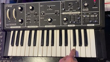 Moog Rogue Quick Test sound and Knobs