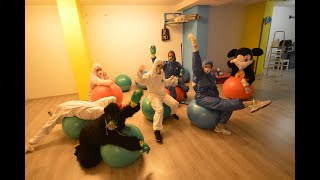 Coronavirus In Croatia Centar Plesa Split Disinfection Team At Work