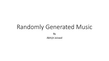 Randomly Generated Music with Numpy and Librosa