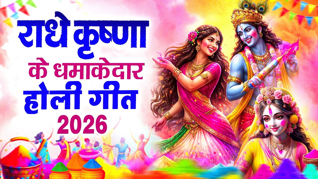 राधा कृष्ण के धमाकेदार होली गीत 2026 | Nonstop Holi Bhajan | Radha Krishna Holi Song 2026 #happyholi