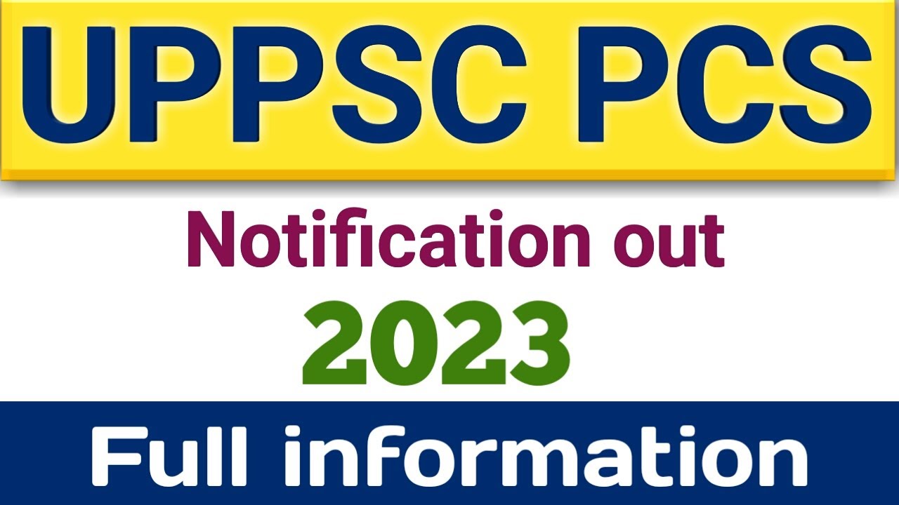 pcs detail notification out 2023 | uppsc pcs online apply | - YouTube