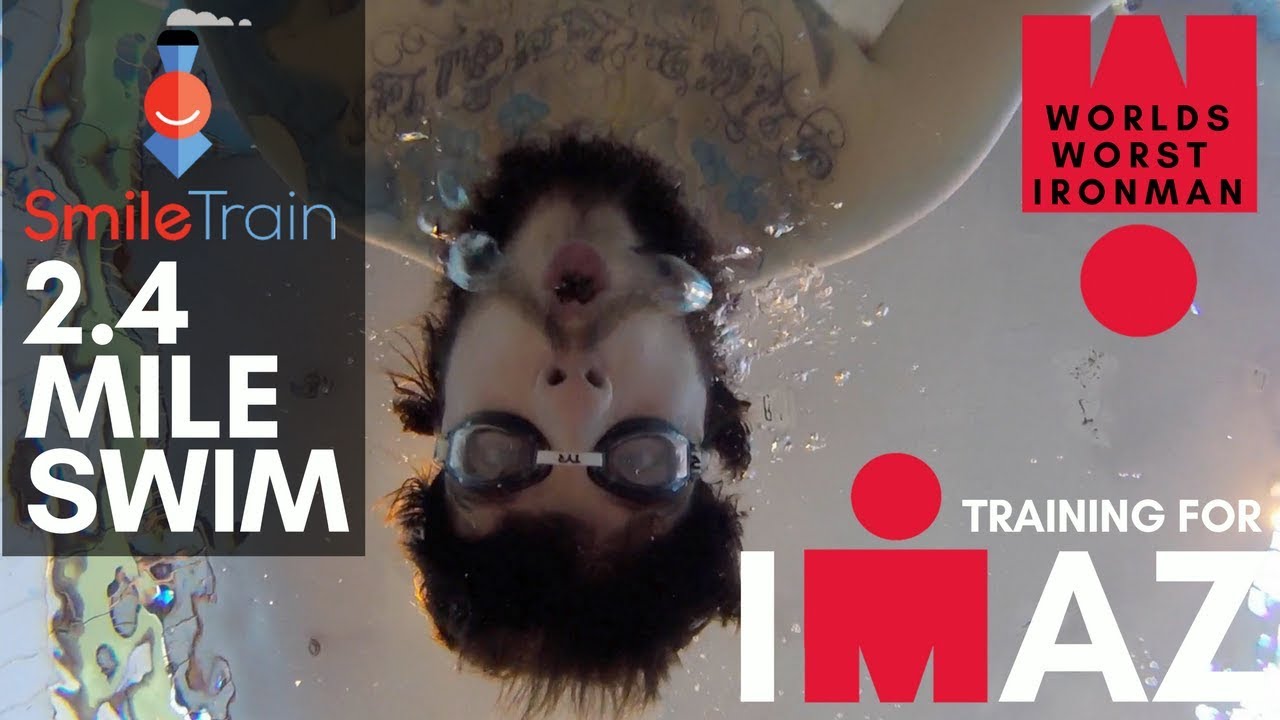 SWIMMING 2.4 MILES FOR SMILETRAIN FUNDRAISER