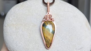 Cabochon Pendant Wire Wrapping Tutorial