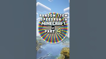 Random item Speedrun in Minecraft Part 4 #minecraft #speedrun
