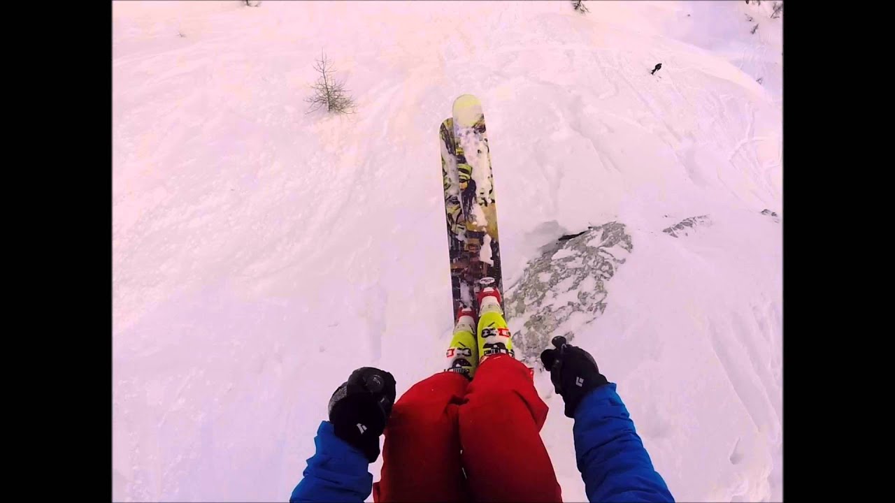Ski Freeride cliff day Colere